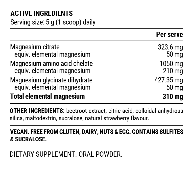 TRIPLE MAGNESIUM POWDER - Natural Berry