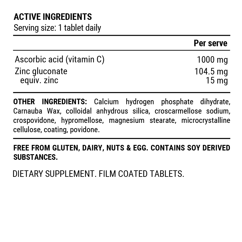 VITAMIN C + ZINC